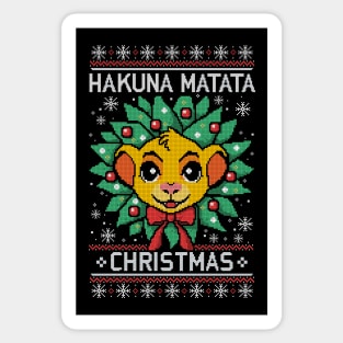 Hakuna matata ugly christmas sweater Sticker